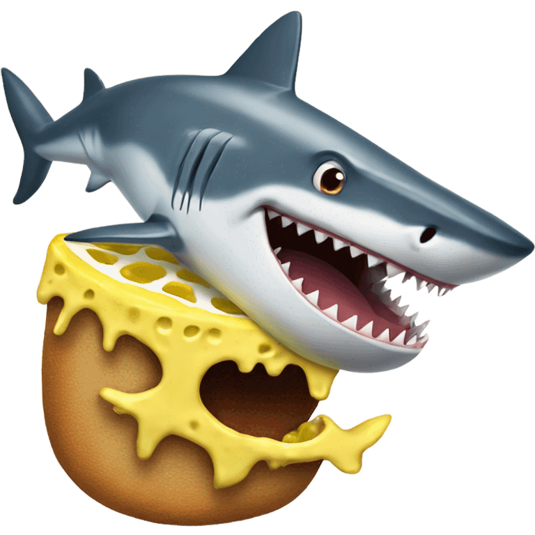 Shark eating SpongeBob  emoji