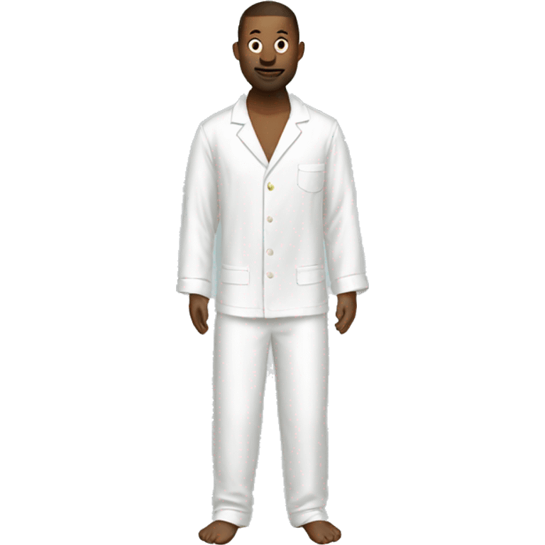 White silk pajamas  emoji