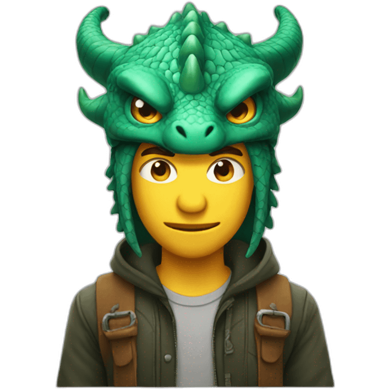 guy with dragon hat emoji