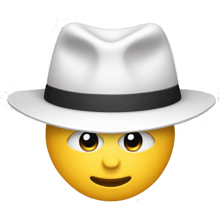 White hat with face without elements emoji