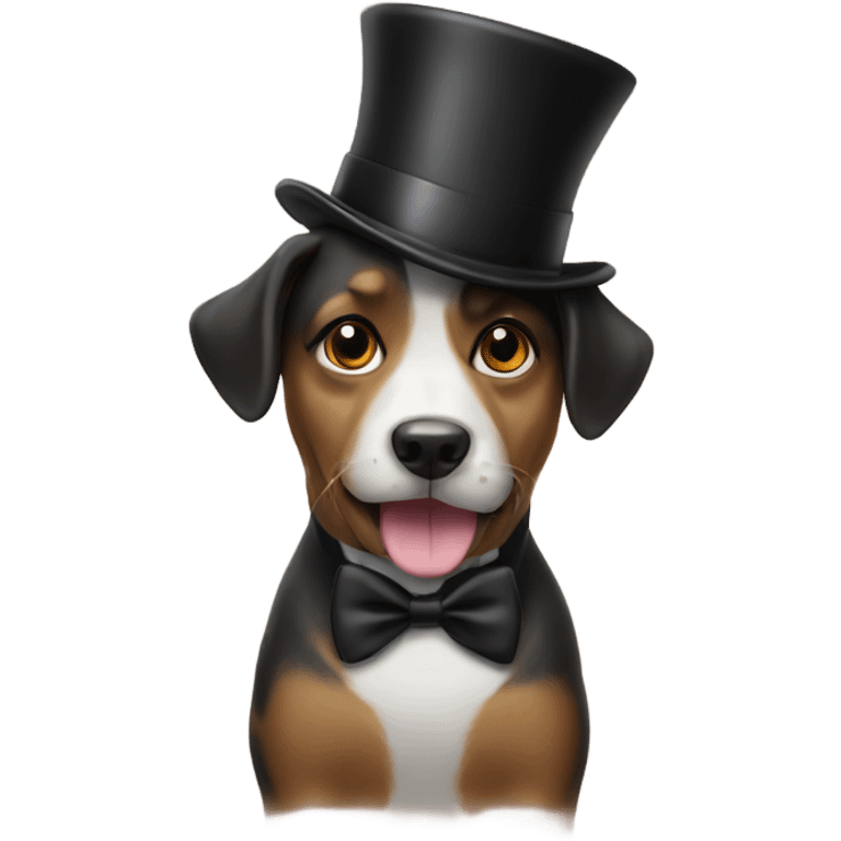 dog with a top hat emoji