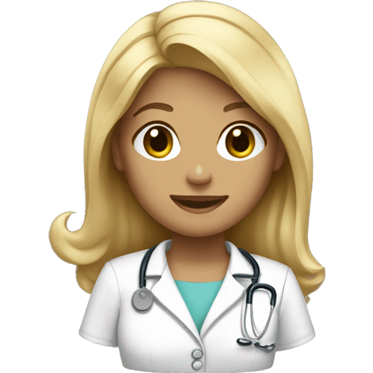 Tan nurse blonde hair girl emoji