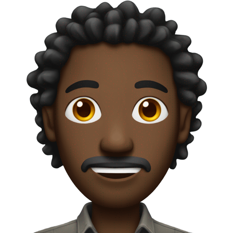 One eyed black man with one tall red dread emoji