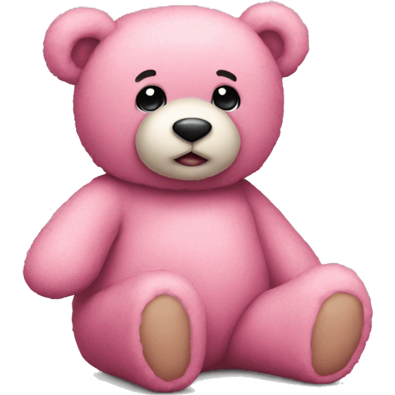 A pink teddy bear emoji