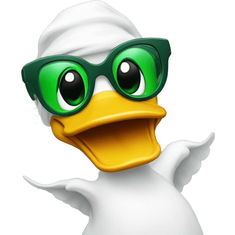 a duck dabbing emoji