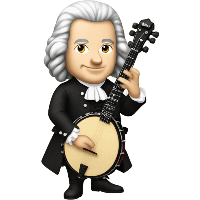 Johann Bach chibi standing Banjo  emoji