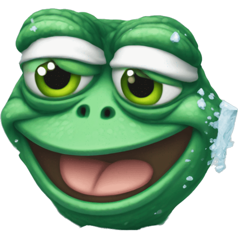 pepe the frog frozen cold emoji