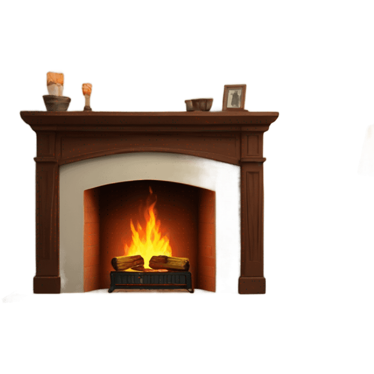 Realistic fireplace  emoji