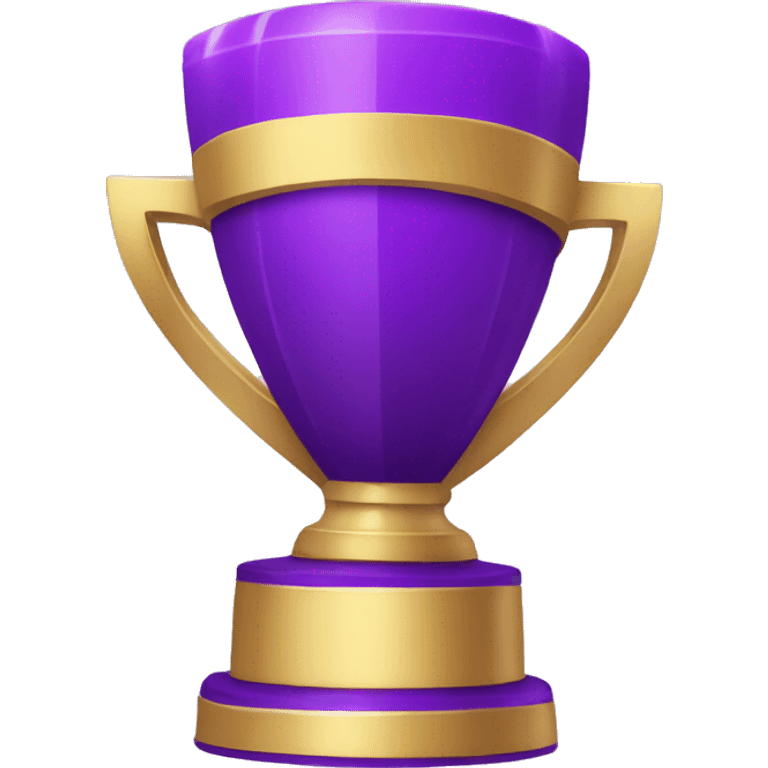 A purple trophy with a W on it emoji