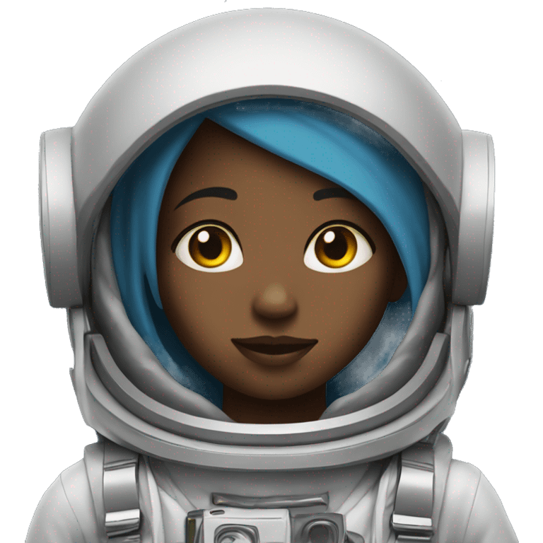 an ethiopian girl dmringthe outer space emoji