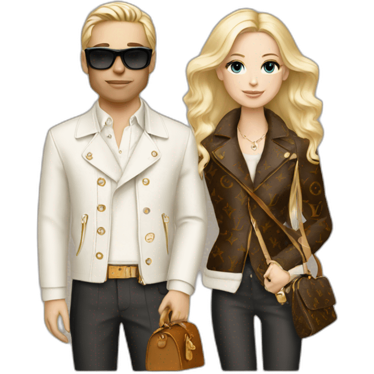 Louis Vuitton white Couple emoji