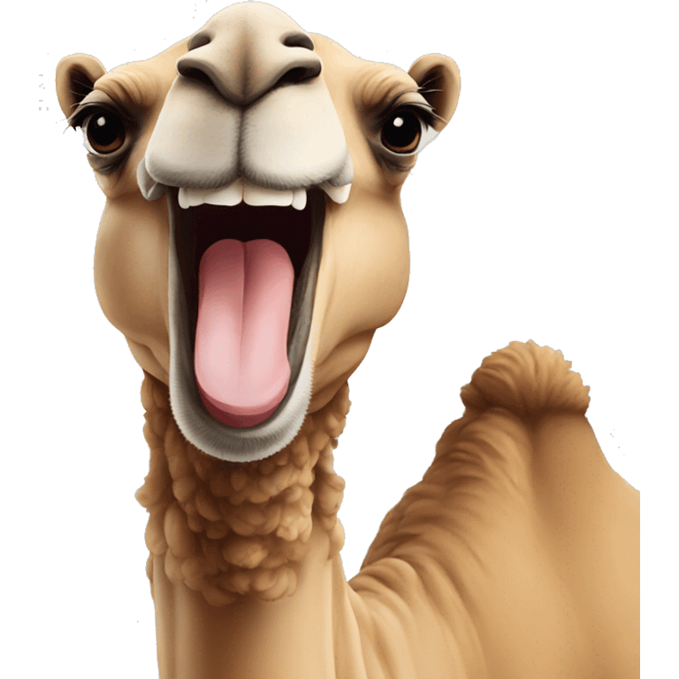 a camel who laughing emoji