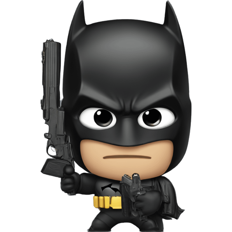 Batman holding gun emoji