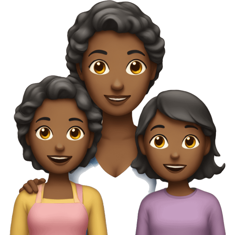 mother and 2 daughters emoji