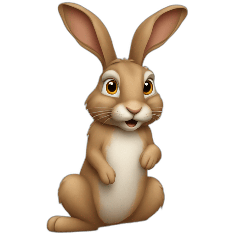 hare with computer emoji