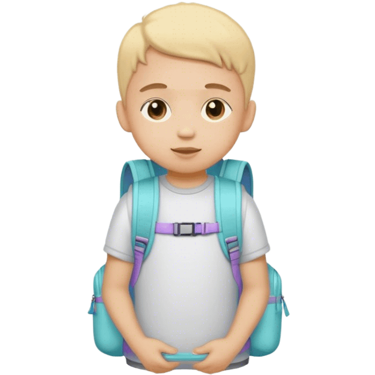 child with pastel backpack emoji