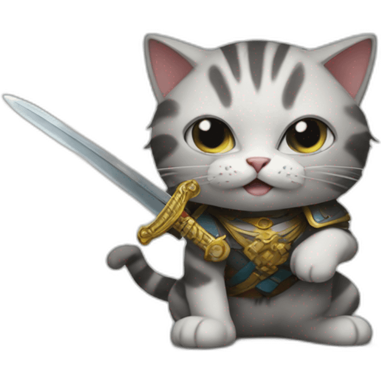 Cat With Sword emoji