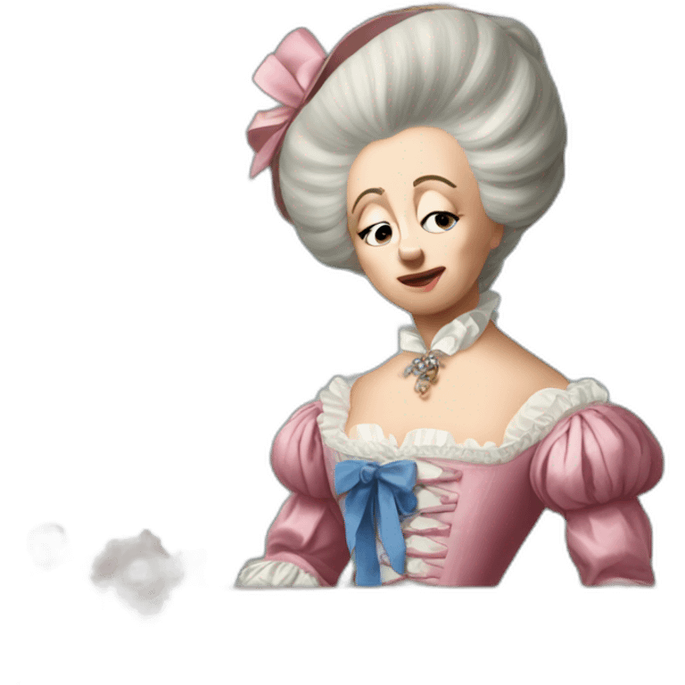 Marie Antoinette distraught in a corner emoji