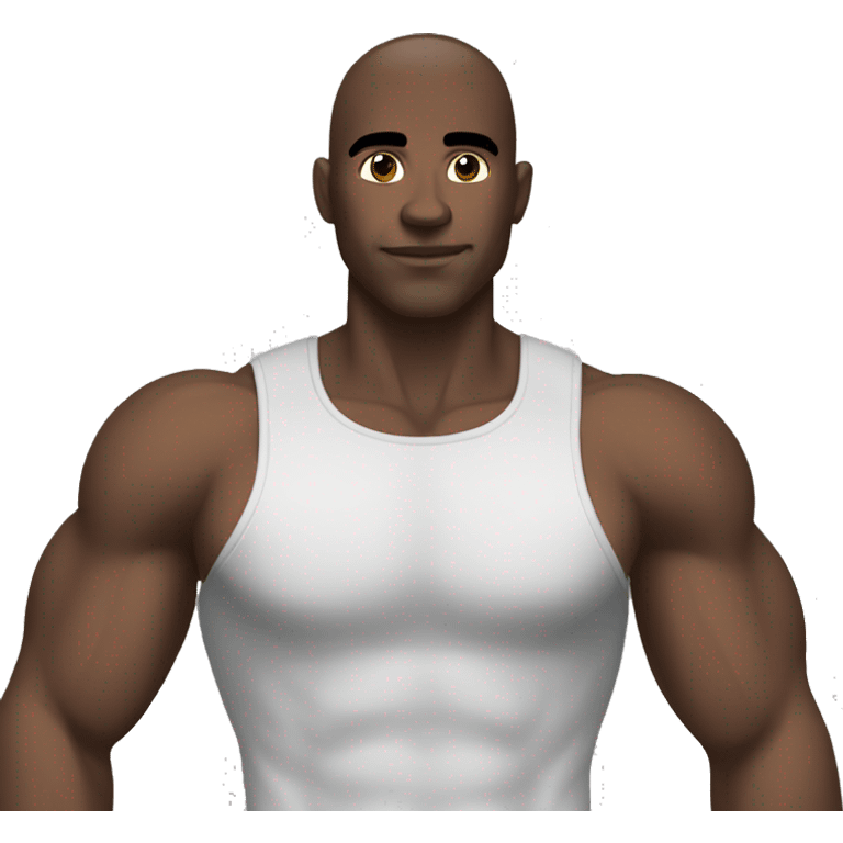 trained male Chest with big arm emoji