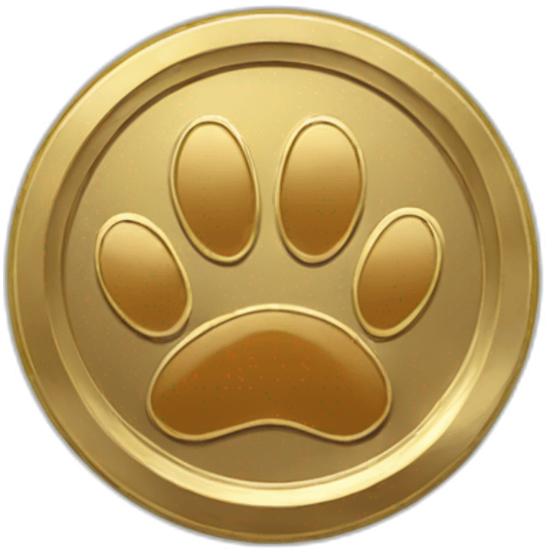 coin with paw emoji