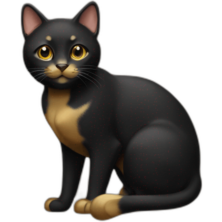 Black and golden cat emoji