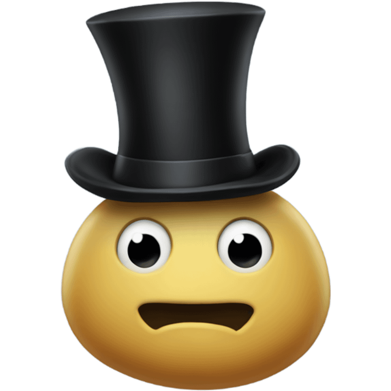 Blob with a top hat emoji