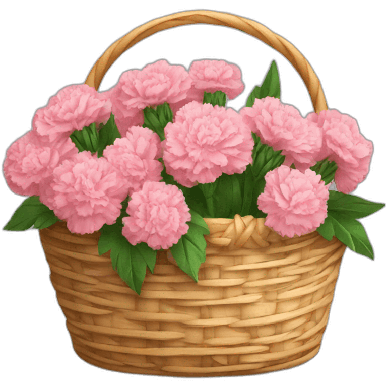 basket of carnations flowers emoji