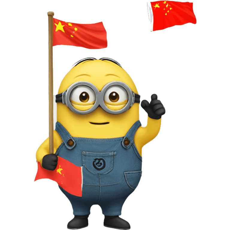 Minion waving Chinese flag! emoji