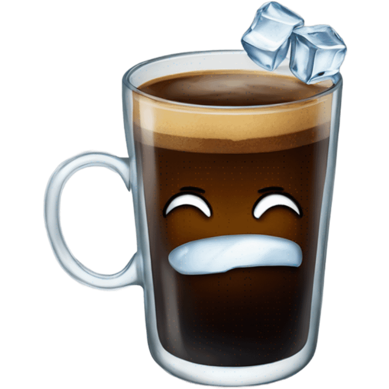 black coffee with ice cubes  emoji