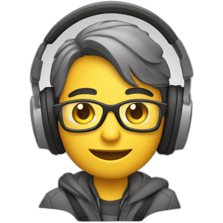 it specialist with pc and headphones emoji