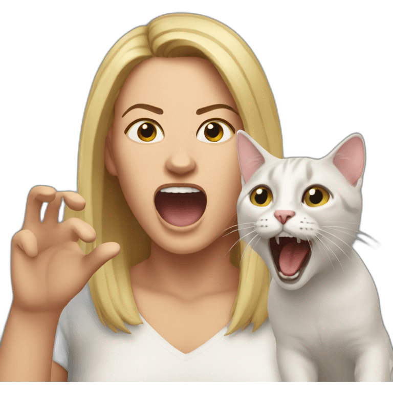 Woman yelling at cat meme emoji