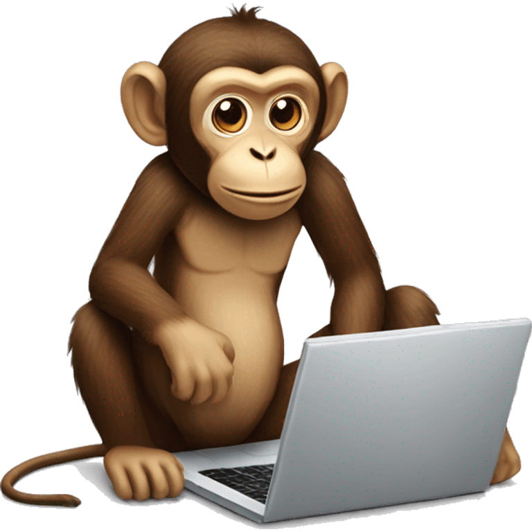 monkey with a laptop emoji