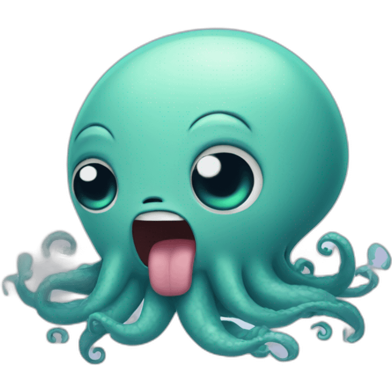 cute kraken cute face crying  emoji