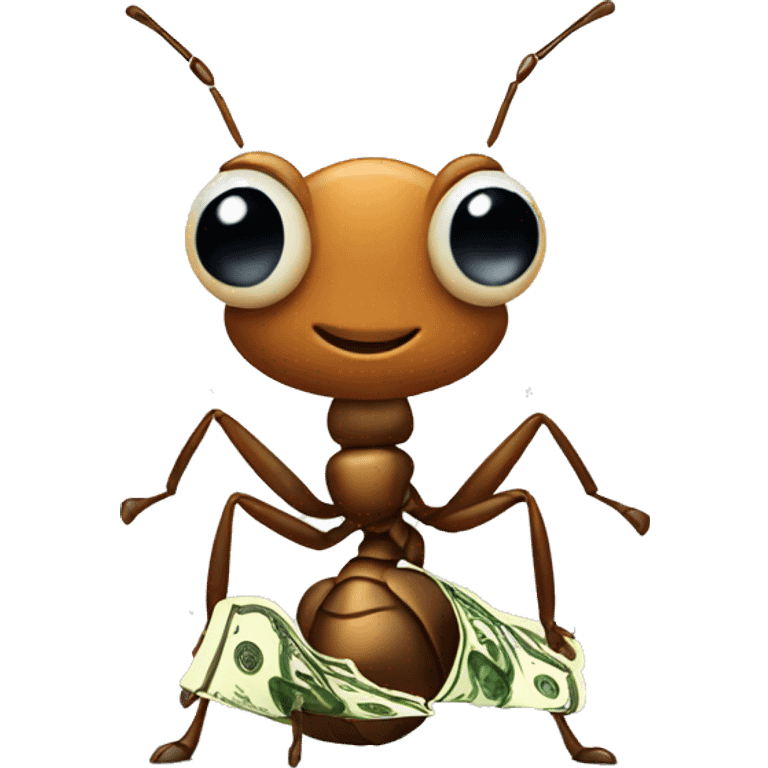 Ant with Money  emoji