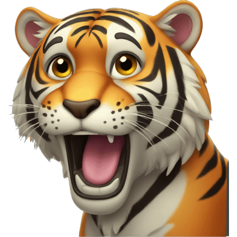 shocked tiger emoji