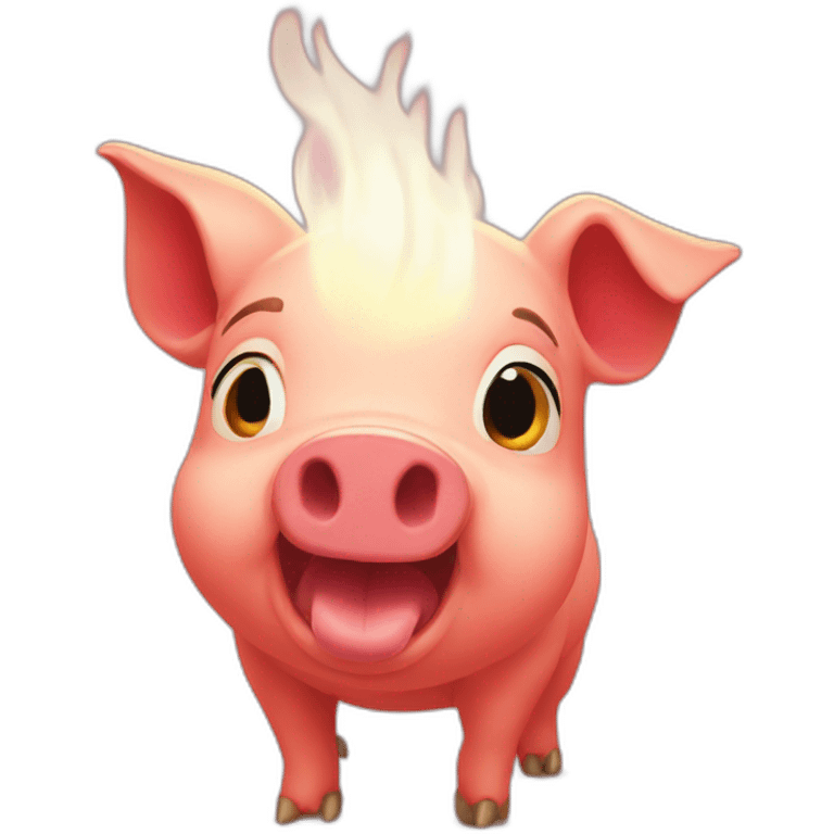 Fire pig emoji