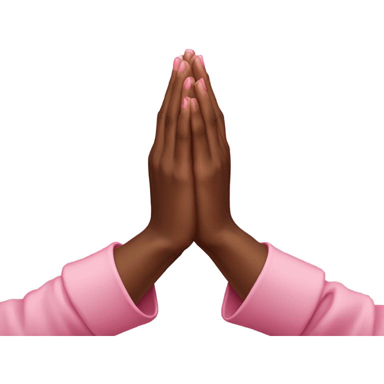 Pink prayer hands emoji