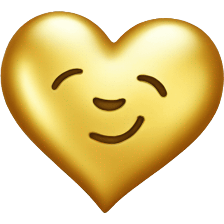 Golden Shiny heart emoji