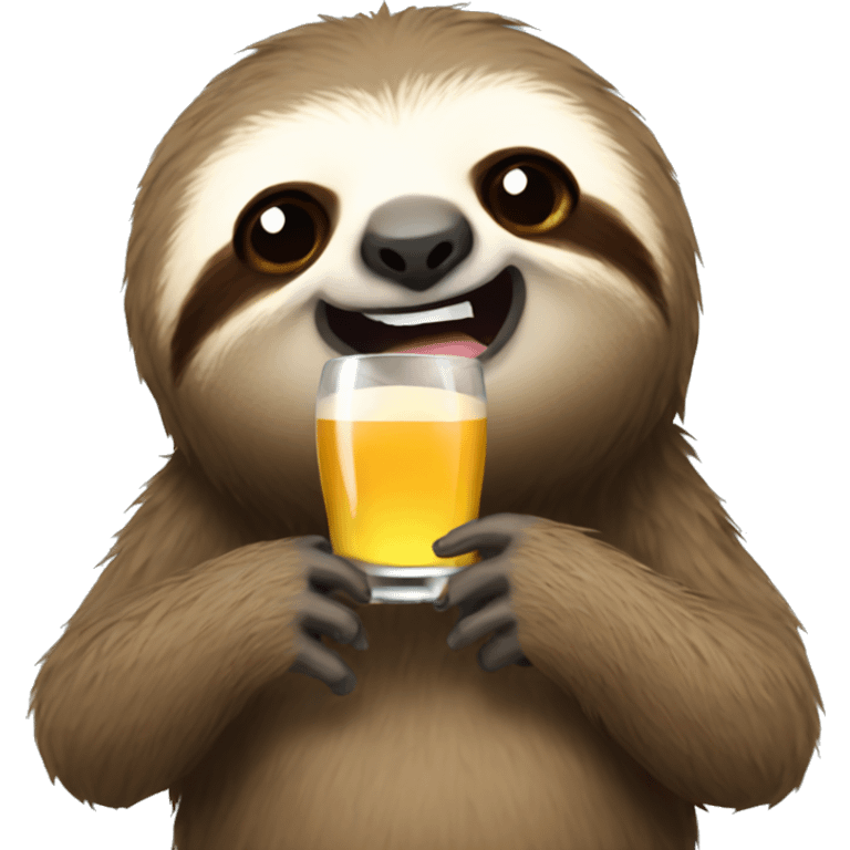 sloth getting drunk  emoji