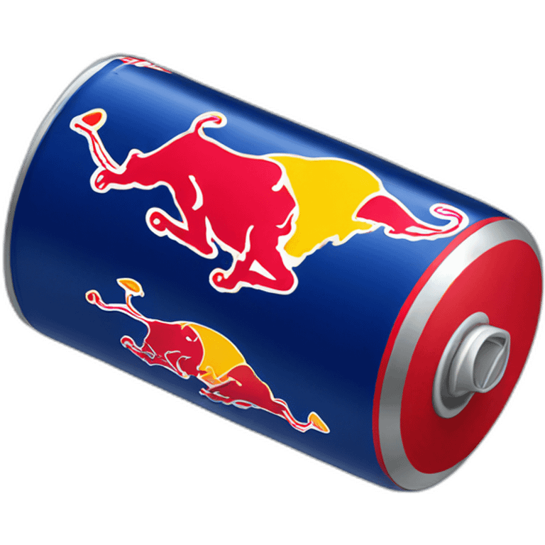 Red bull can blue emoji