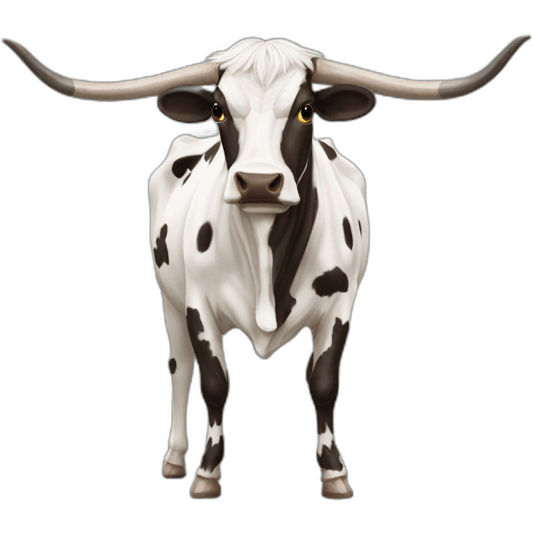 SPECKLED LONGHORN COW LONG LONG LONG emoji