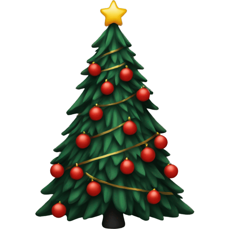 Black and red Christmas tree  emoji