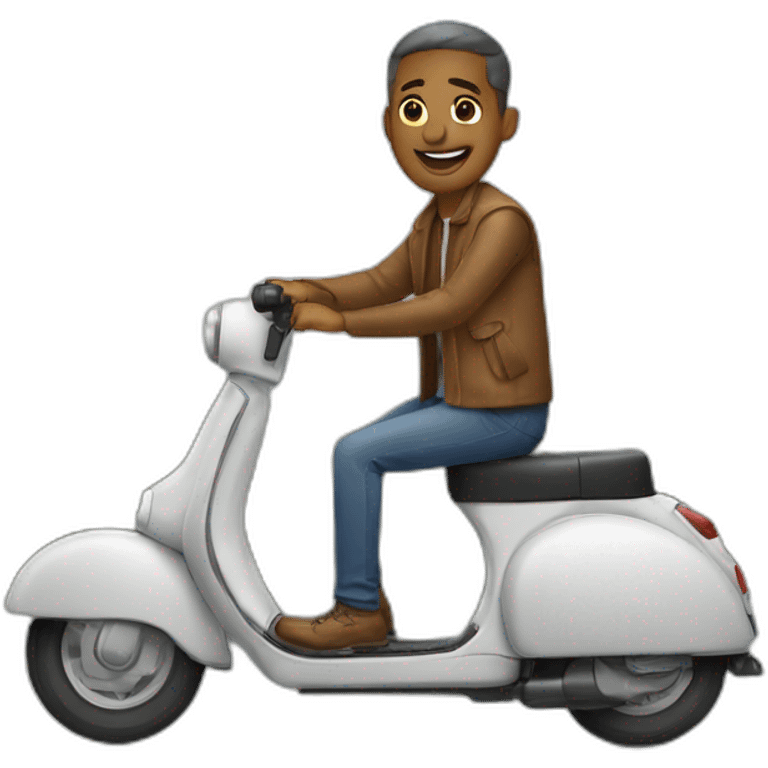 Grown man on a scooter emoji