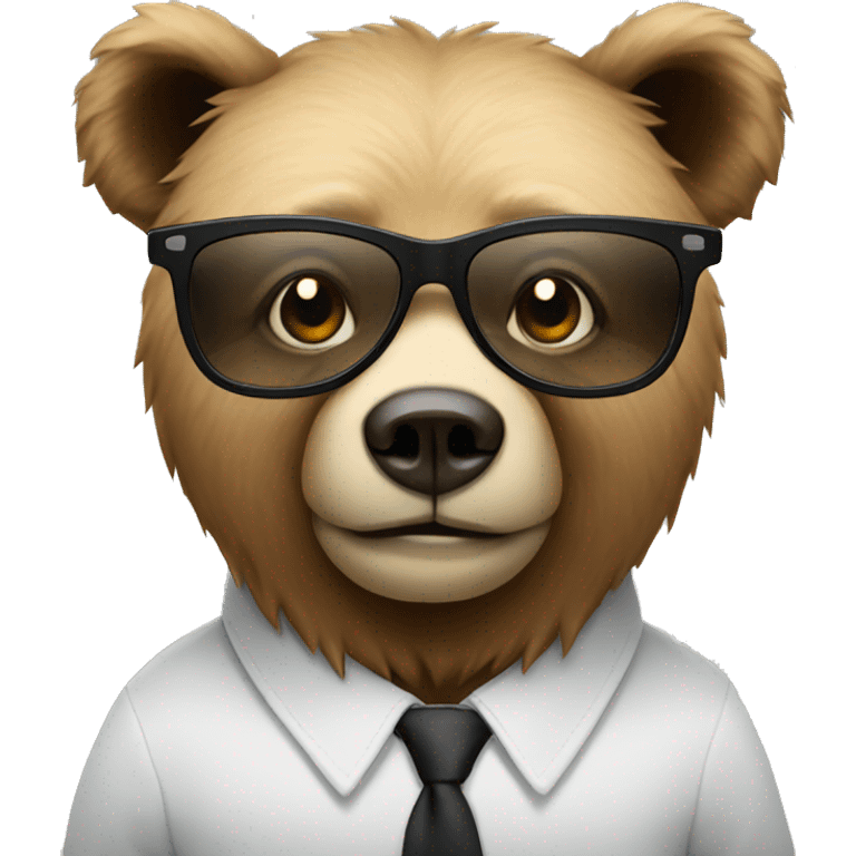 bear in black glasses emoji