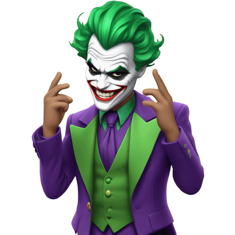 Joker makes a speech emoji