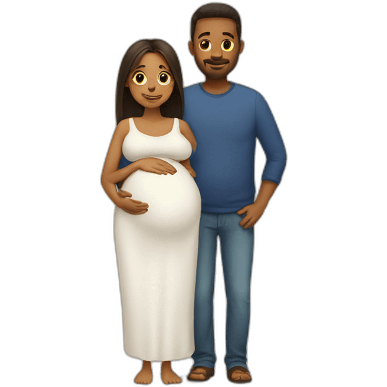 pregnant mom and dad emoji