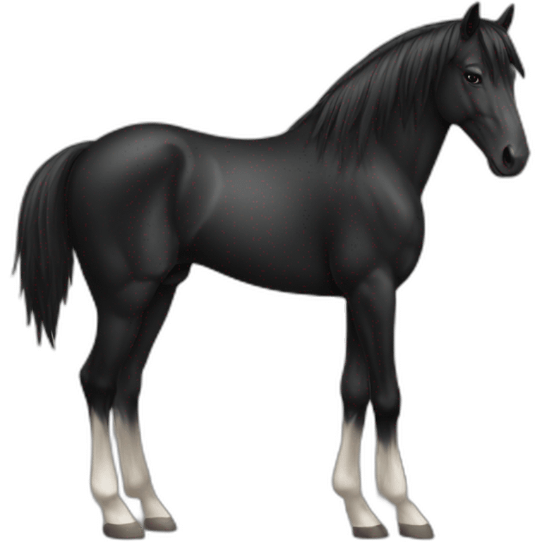 Horse black emoji