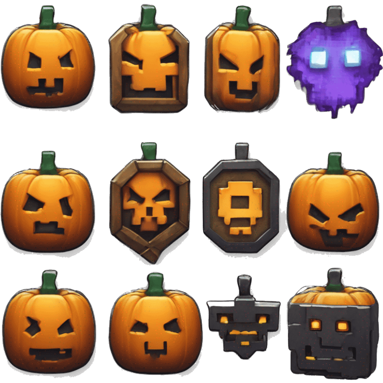 minecraft pumpkin halloween badge medal cyberpunk pokemon fear emoji