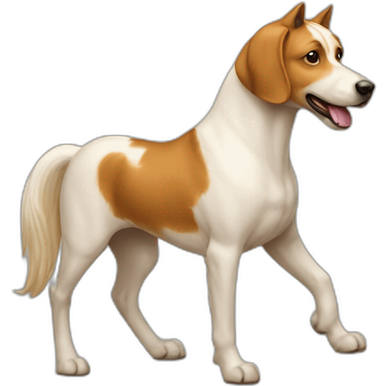 Un chien sur un cheval emoji