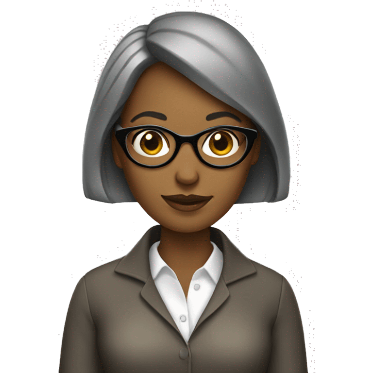 woman in glasses with notebook emoji